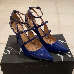 Banana Republic Blue Patent Leather Heels